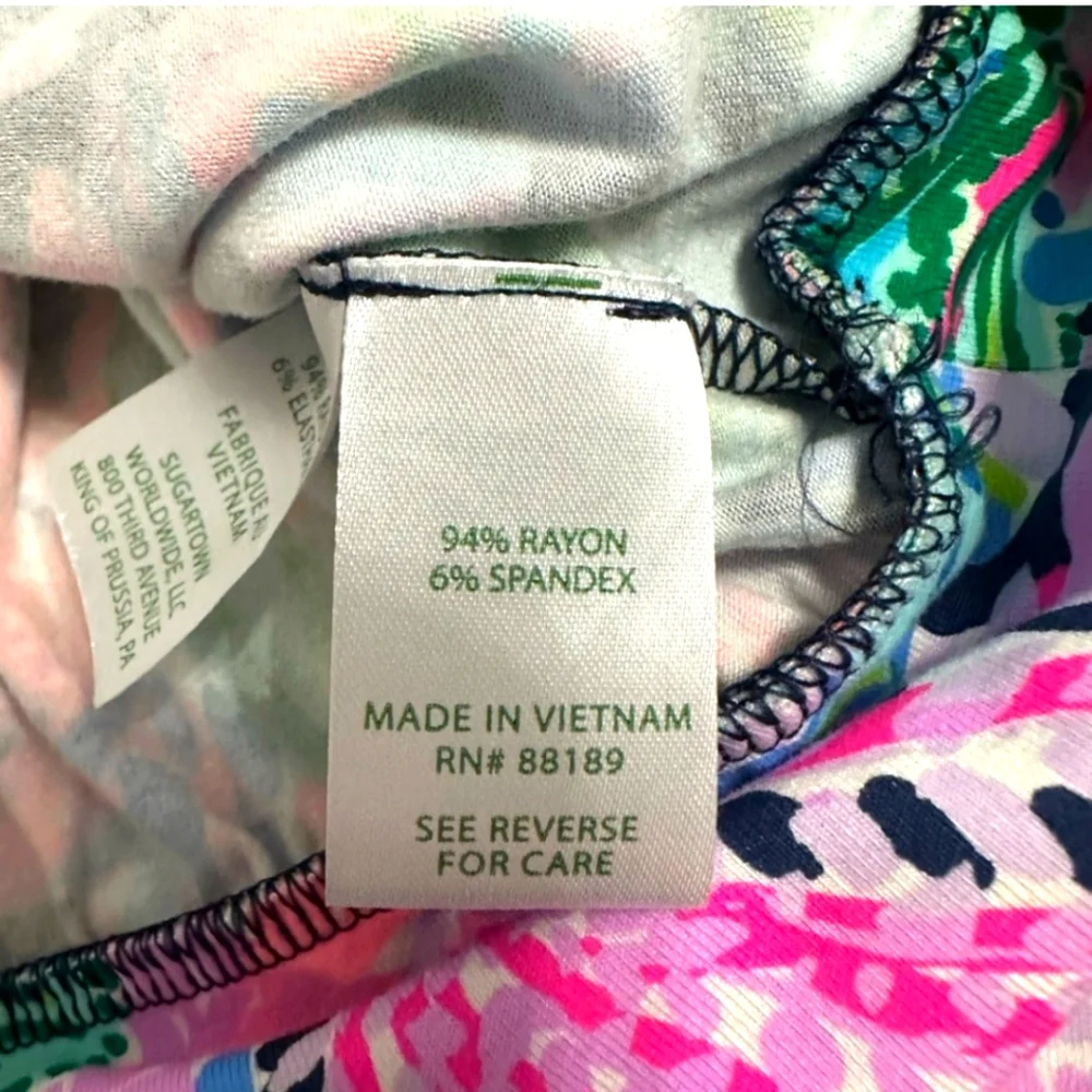 Lilly Pulitzer Vibrant Under the Sea Print Long Sleeve Blouse XL - Picture 5 of 5